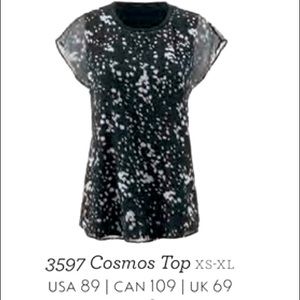CABI black/grey Cosmos Top #3597, size L